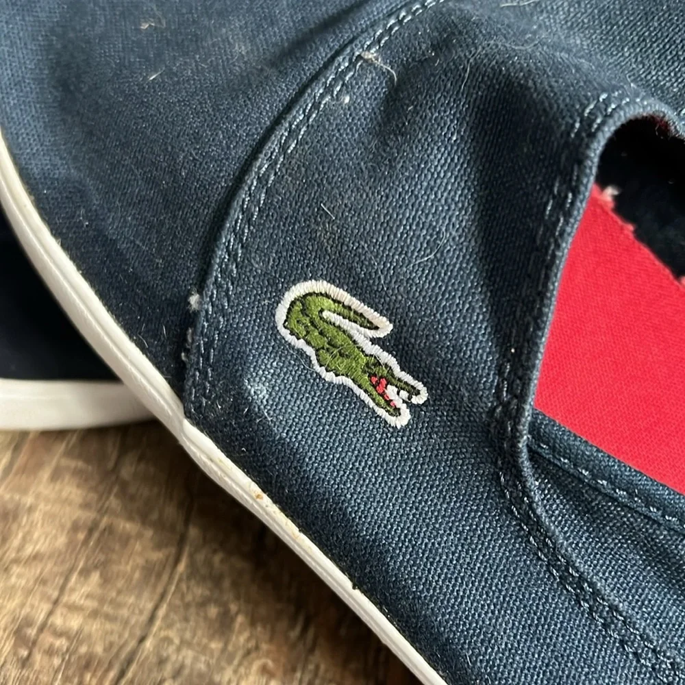 MENS LACOSTE NAVY BOAT SHOE